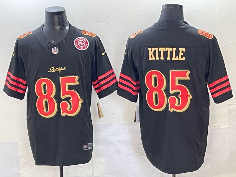 Men Nike San Francisco 49ers #85 Kittle black Limited NFL 2025 Jersey 0016->san francisco 49ers->NFL Jersey